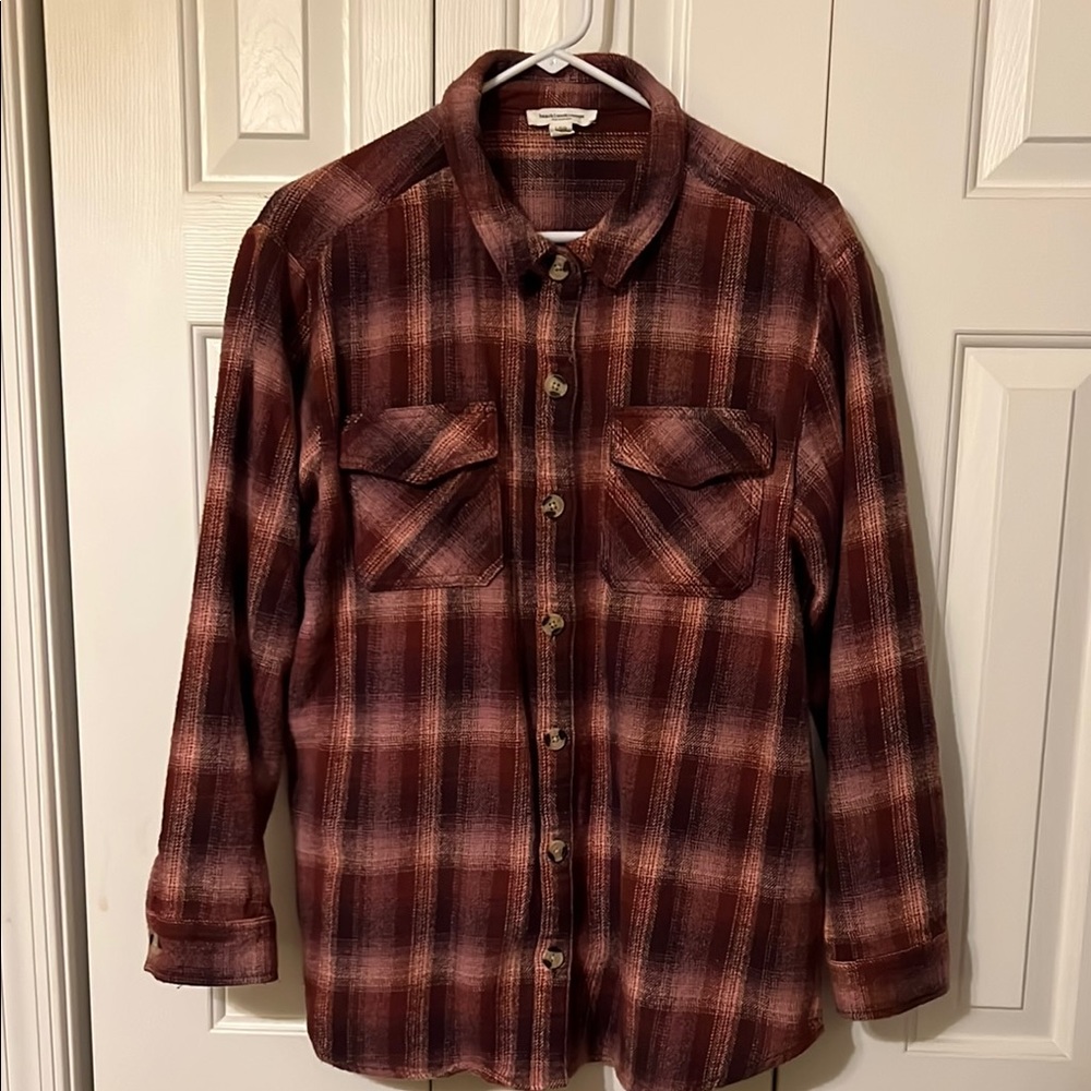 Plaid Button-Up Shirt